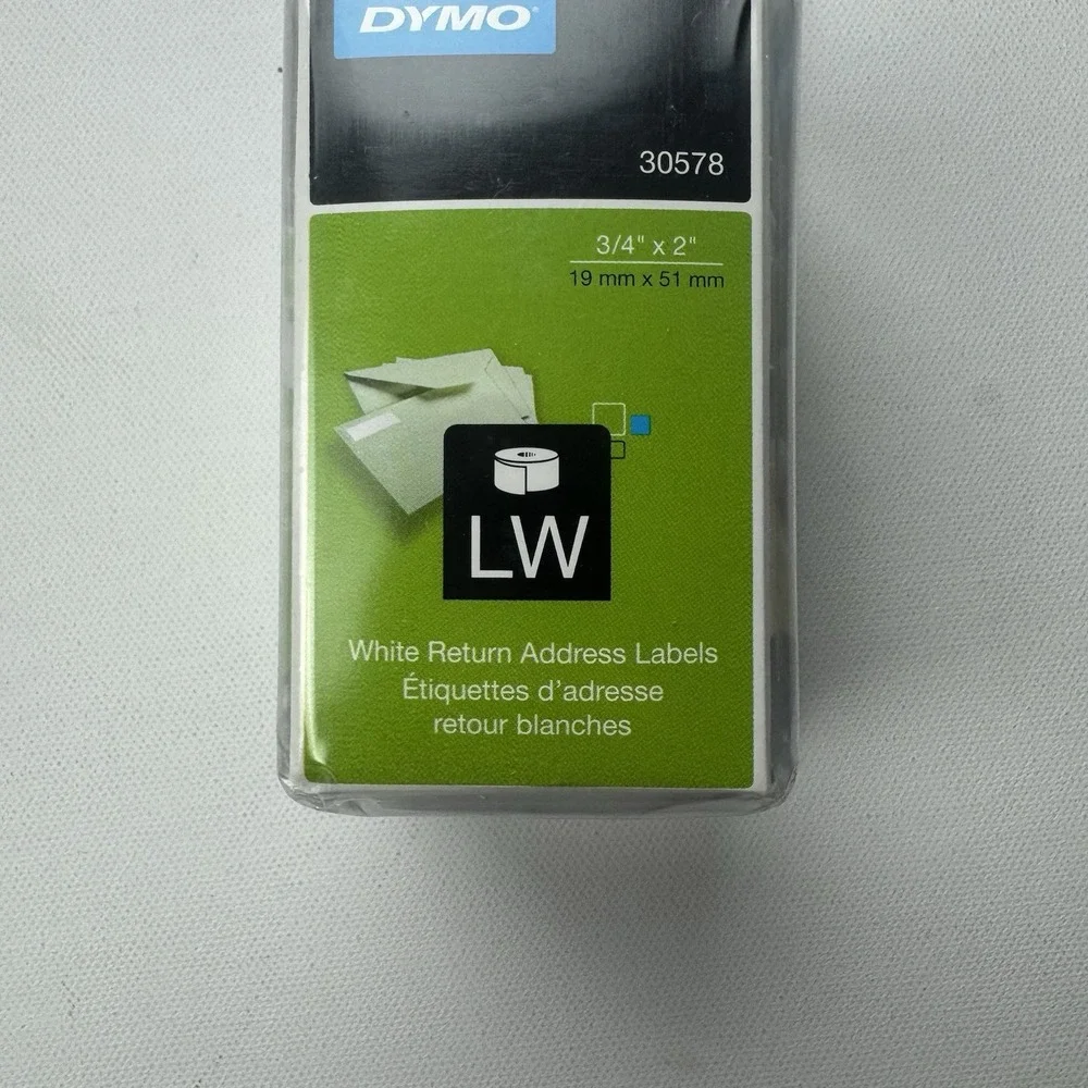 Dymo Return Address Labels Roll White 3/4